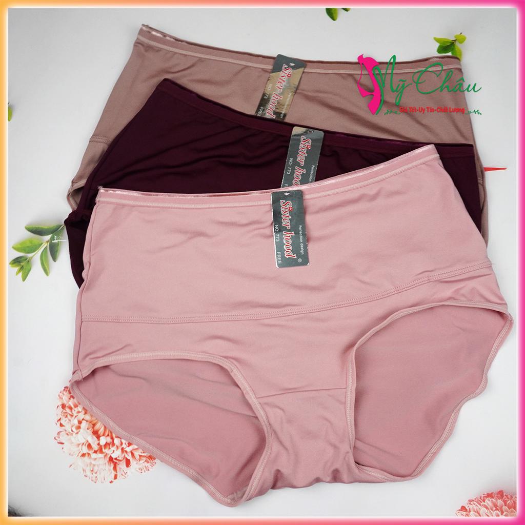 Quần Lót Nữ Thái Lan Bigsize, Thun Lạnh Trơn, Phom >75kg, Mông <125cm, Đồ Lót Thái Lan Cao Cấp, Sisterhood 773, Mỹ Châu
