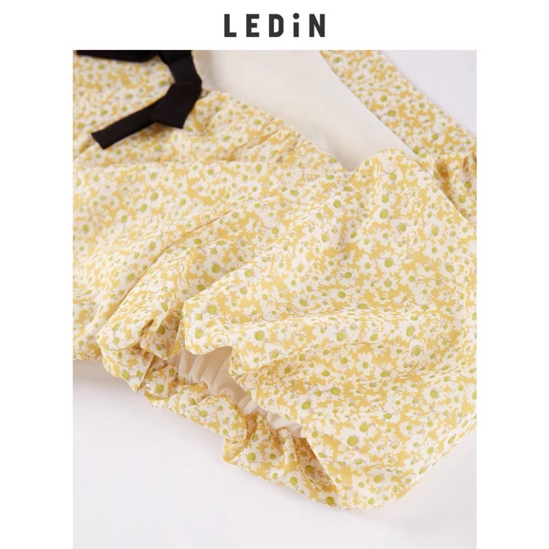 Đầm hoa vàng Ledin