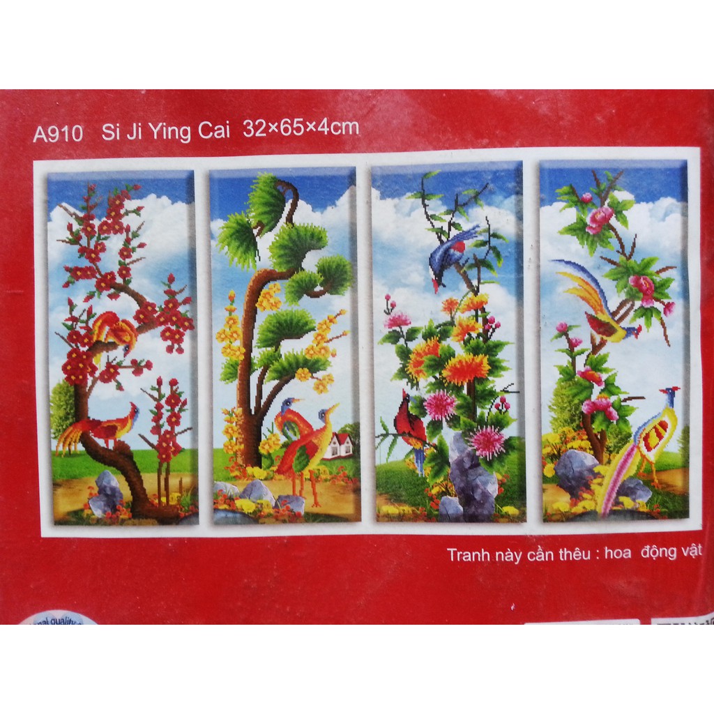 Tranh chữ thập tứ quý