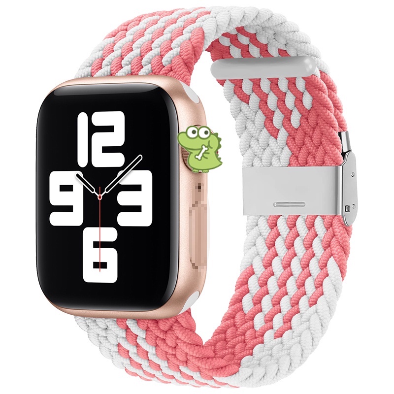 Dây Đeo Nylon Co Giãn Điều Chỉnh Được Cho Đồng Hồ Thông Minh Series 7 SE 6 5 45mm 42mm 41mm 38mm Iwatch 6 4 40mm 44mm