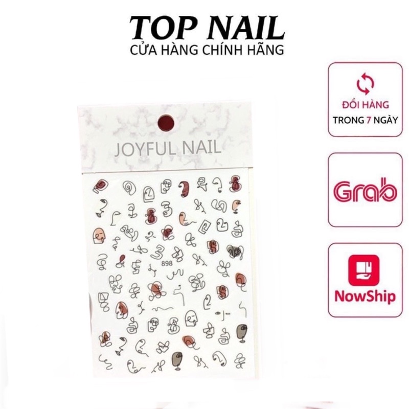 Hình dán trang trí móng,sticker mã 898