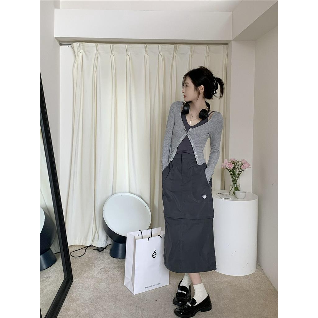 Áo Khoác Cardigan Chống Nắng Cài Nút Dáng Ngắn Dài 54372