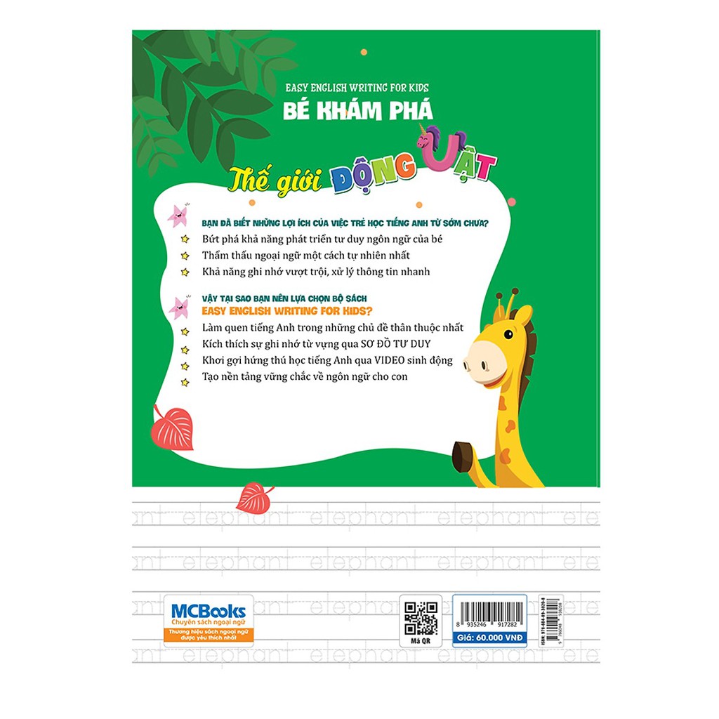 Sách - Easy English Writing For Kid – Bé Khám Phá Thế Giới Động Vật | BigBuy360 - bigbuy360.vn