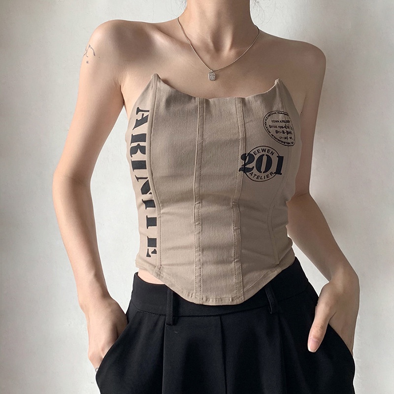 Áo ống ôm trễ vai thiết kế bất đối xứng quyến rũ cho nữ | BigBuy360 - bigbuy360.vn