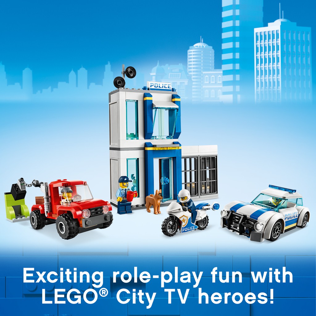 LEGO CITY 60270 Thùng Gạch Cảnh Sát ( 301 Chi tiết) Bộ gạch đồ chơi lắp ráp cho trẻ em sáng tạo
