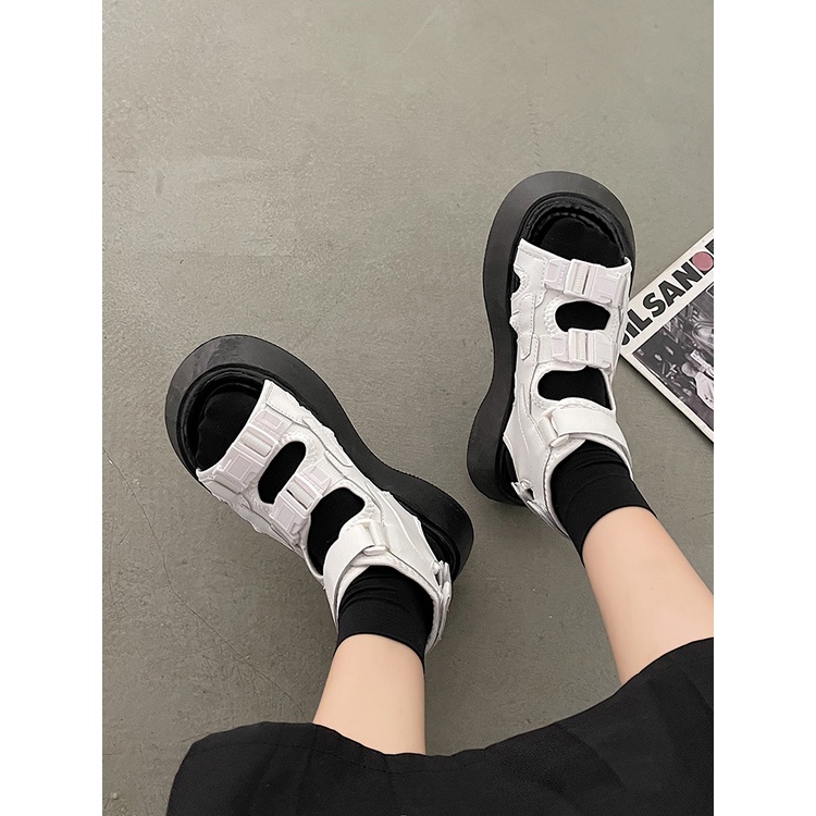 Sandan Ulzzang Cổ cao  - Sandan Nữ Đi Học Đế Bánh Mì