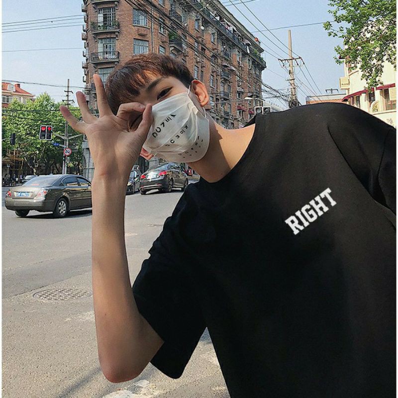 áo thun nam unisex đen cá tính K