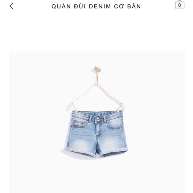 Quần short jean BG Zara