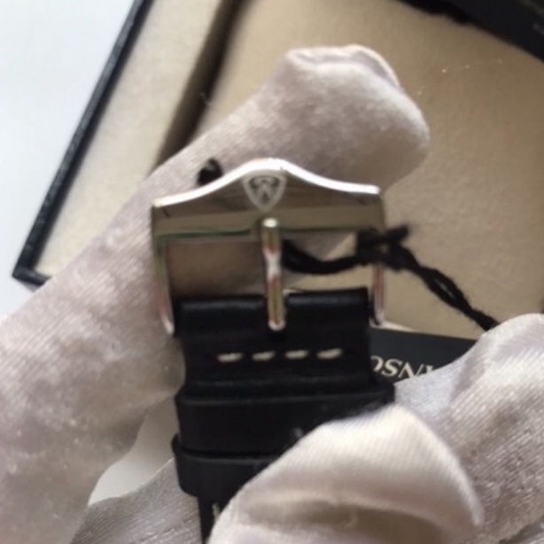 Đồng hồ Romanson Men Watch TL4228MCWH mặt mỏng chữ nhât máy Thụy Sĩ, kính chống xước dây da cao cấp chính hãng