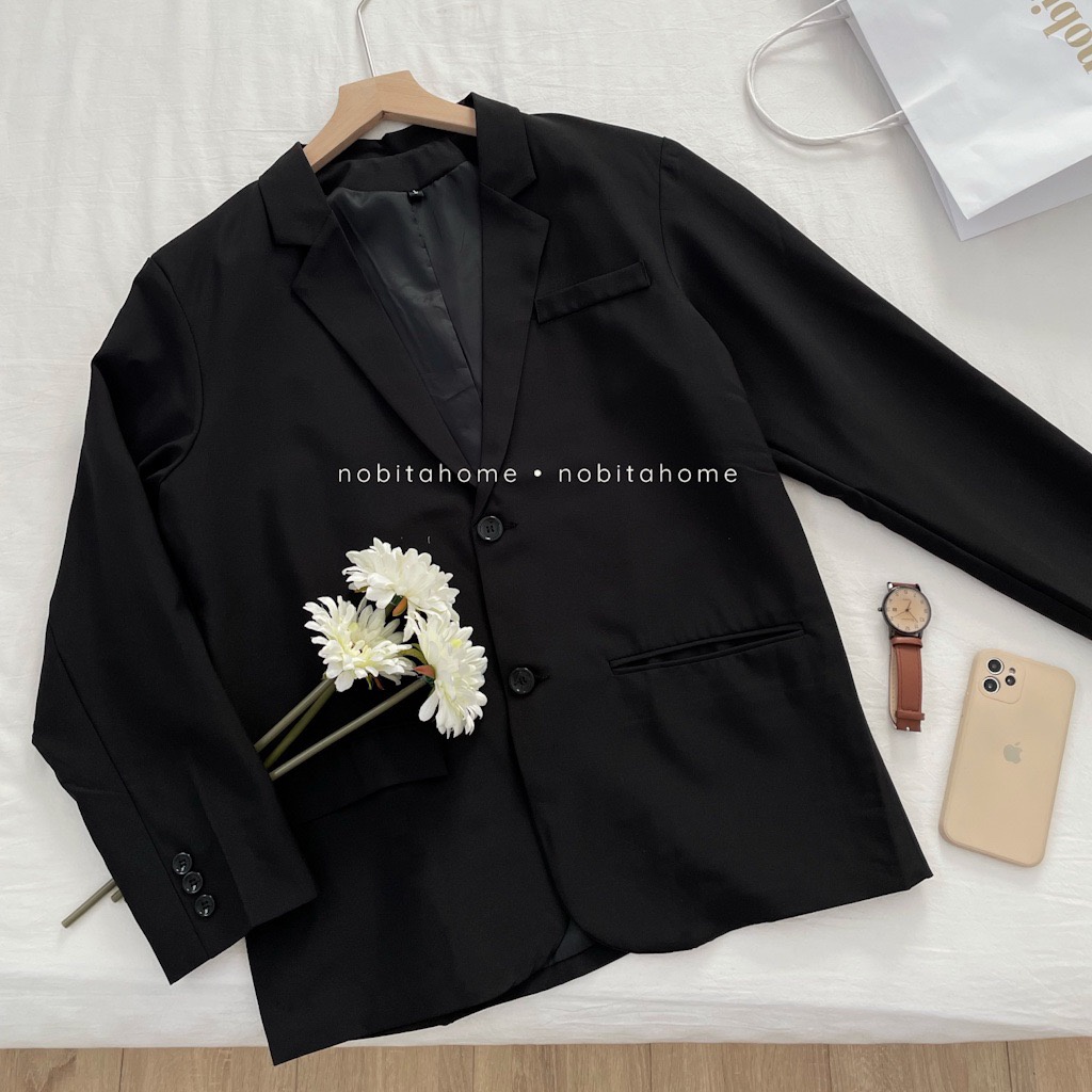 NOBITA HOME - Áo khoác vest blazer có độn vai nhẹ 7488