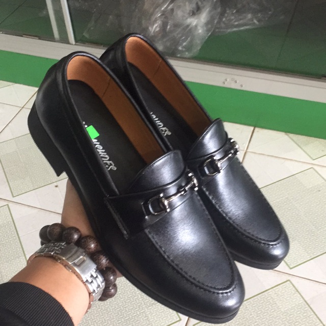 Giầy nam da bò đen