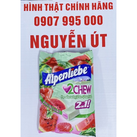 kẹo mềm alpenliebe dâu và dưa hấu 65 viên