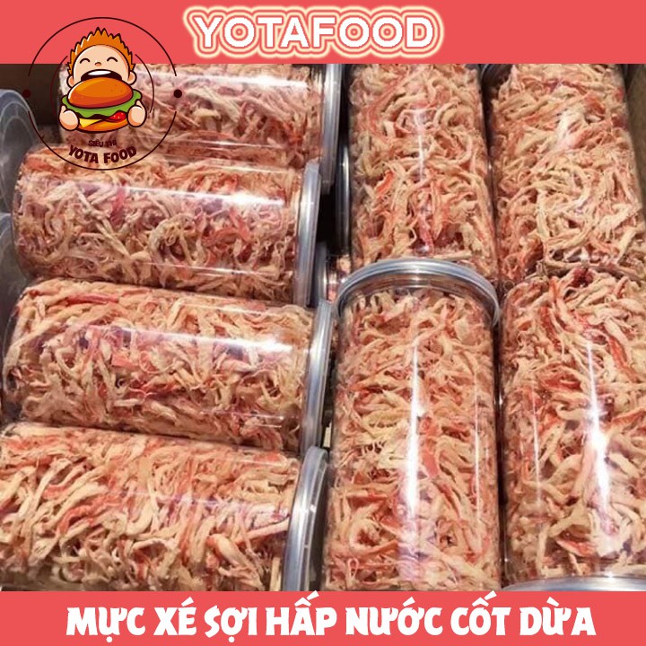 Sỉ 5 hũ 300gram Mực xé hấp nước cốt dừa loại 1 | Yotafood