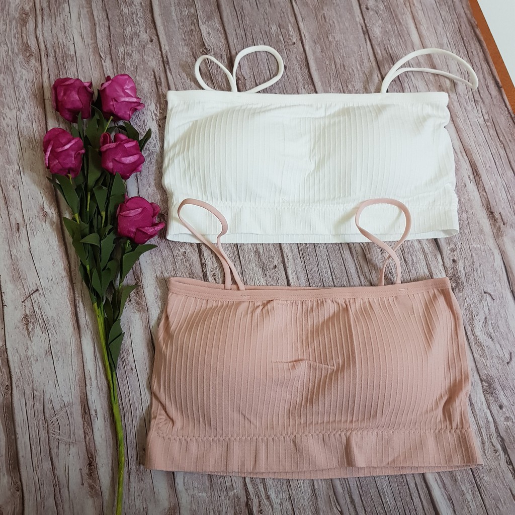 ÁO LÓT BRA 2 DÂY COTTON LEN TĂM