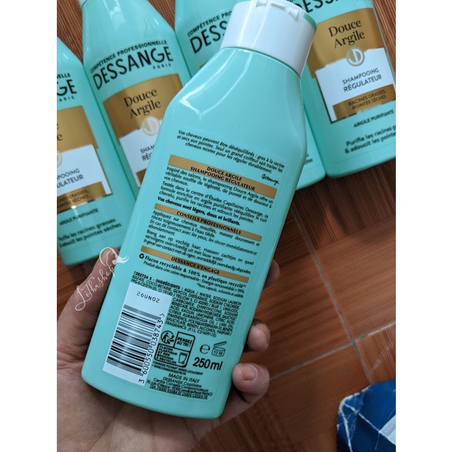 [Mẫu mới nhất] Dầu gội DESSANGE màu xanh cho tóc dầu, tóc bết
