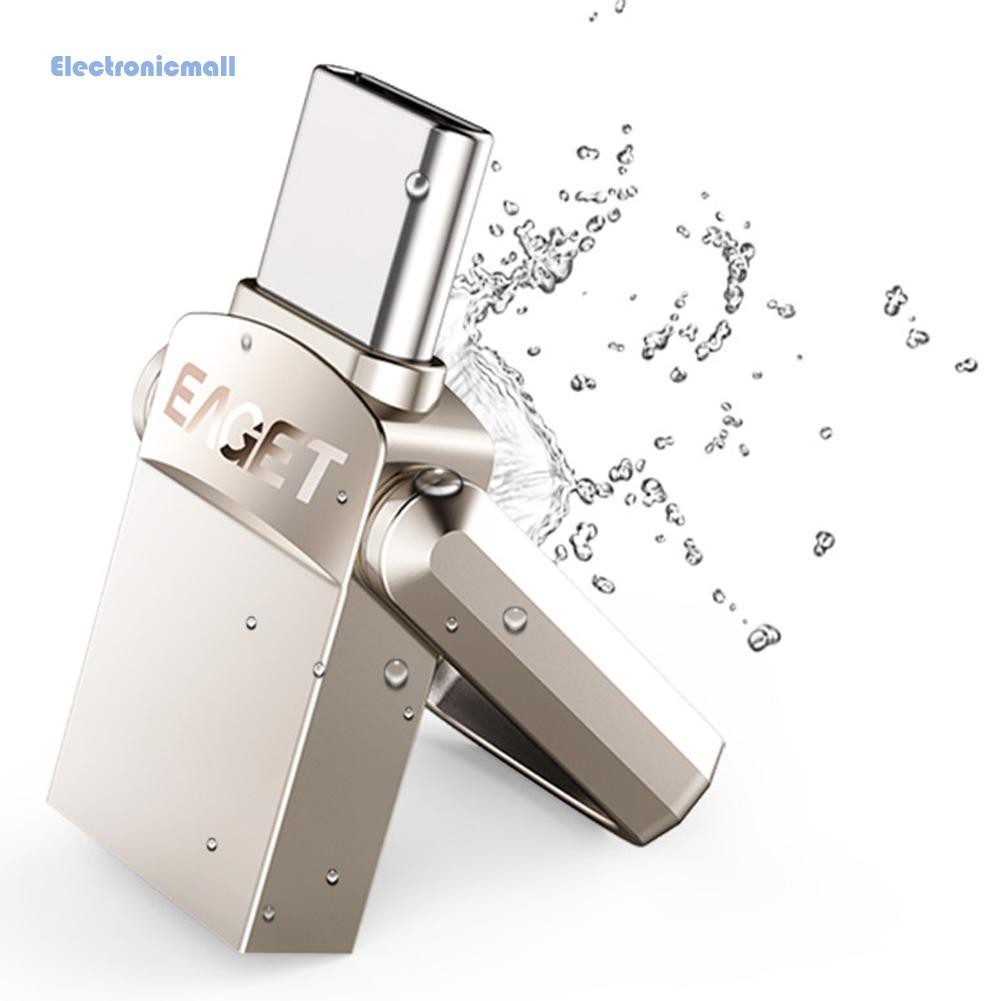 Thẻ nhớ USB 3.0 EAGET CU20 bằng kim loại nối đầu Type-C OTG mini tiện dụng | BigBuy360 - bigbuy360.vn