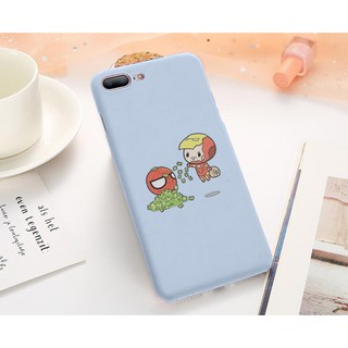Ốp lưng điện thoại Iphone 6 plus Spider Man vs Iron Man mỏng thời trang