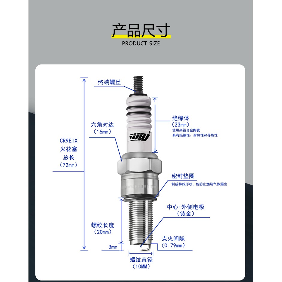 Bugi Đánh Lửa Ninja 250 / 300 Z 250 / 300 Z 750 Z 800 Z 1000 / Sxj