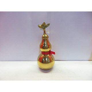 Hồ lô đồng trơn cao 18 rộng 8,5 cm - Đồ phong thủy