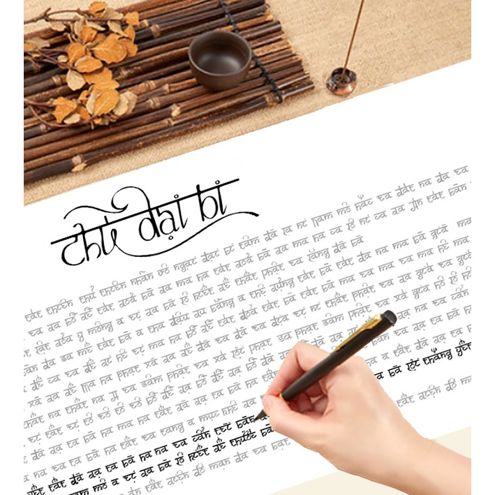 BẢN KINH TỰ ĐỒ NÉT Chú Đại Bi - Bát Nhã Tâm Kinh - tự chép tay Tranh Nghệ Thuật treo tường Quà tặng DIY - Mie Shop