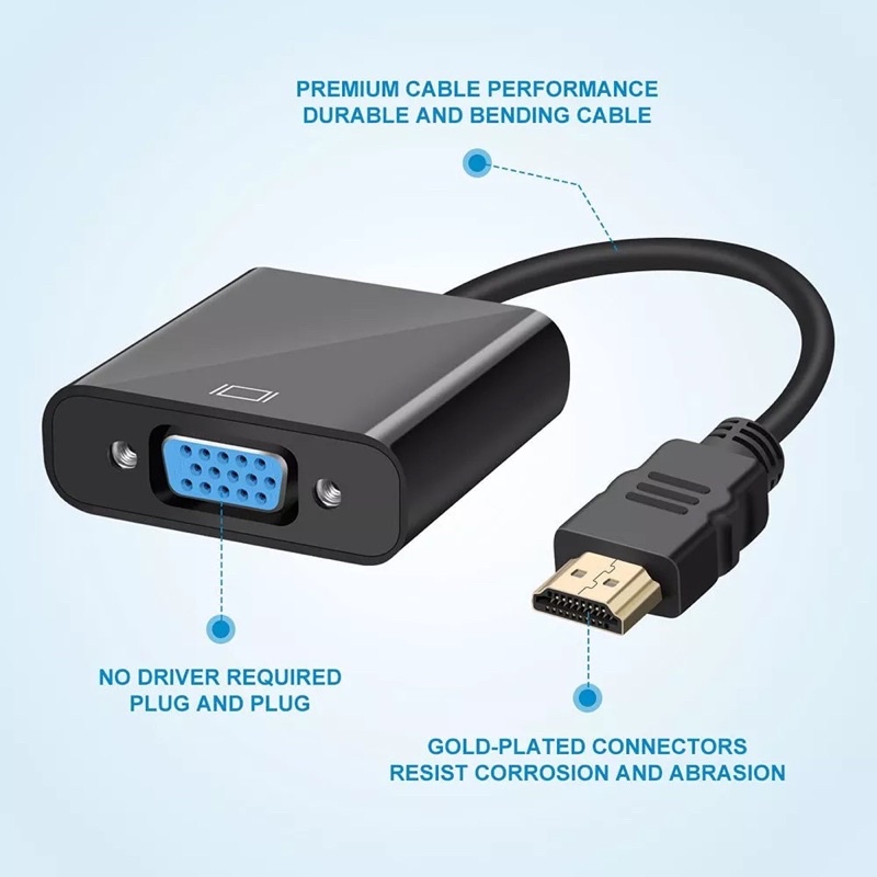 Cáp Chuyển Đổi Tín Hiệu HDMI Sang VGA Dài 20Cm - HDMI to VGA Cable