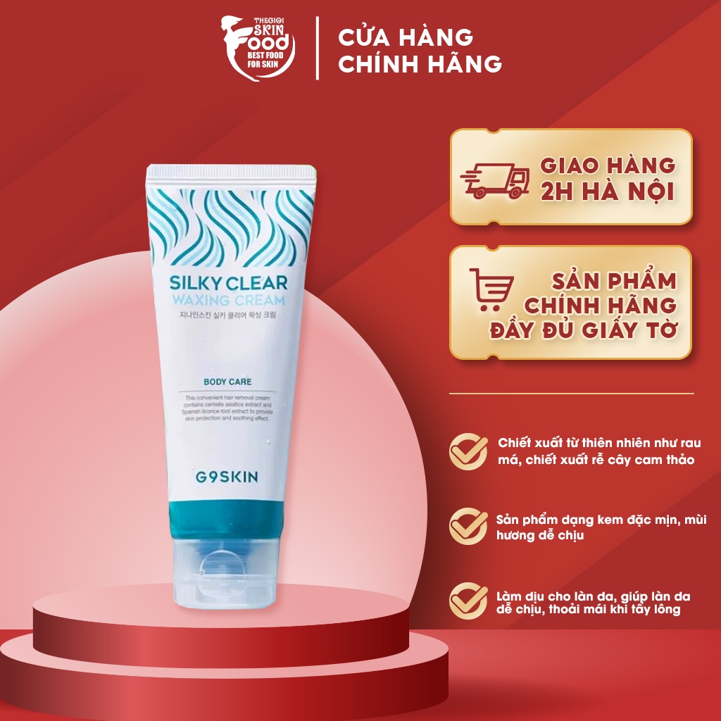 Kem Tẩy Lông Dịu Nhẹ, Không Gây Kích Ứng G9Skin Silky Clear Waxing Cream 100g