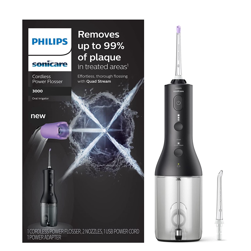Máy tăm nước Philips Sonicare Airfloss 3000 HX3806, Airfloss Ultra pin sạc