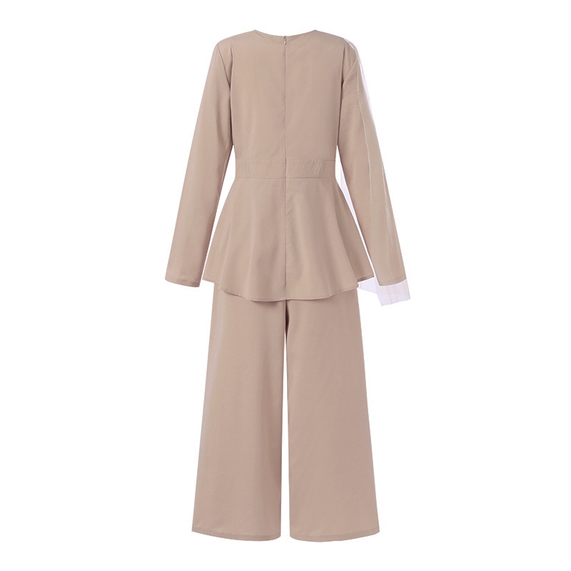 Zanzea Set Đồ Dài Phối Lưới Thời Trang Cho Phụ Nữ Hồi Giáo