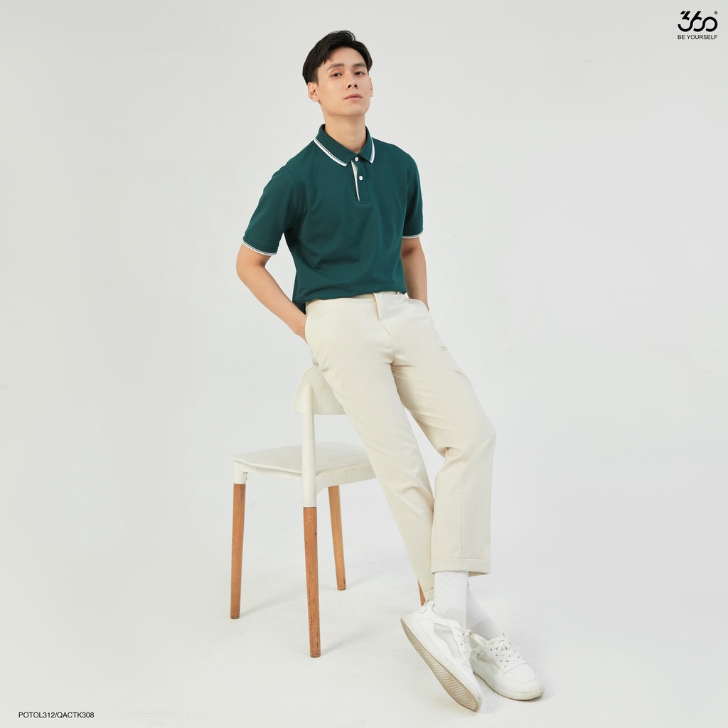 Áo polo nam thương hiệu 360 BOUTIQUE thun nam có cổ 3 màu cotton cao cấp - POTOL312