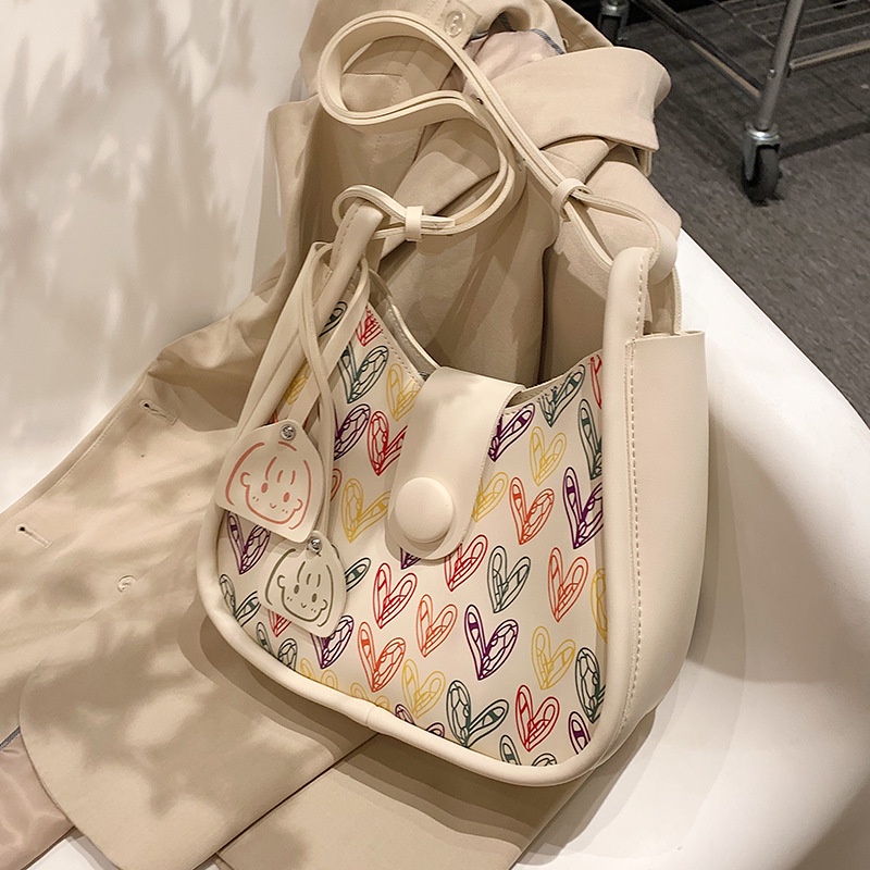 Túi đeo vai IELGY in họa tiết phong cách Hàn Quốc thời trang dành cho nữ