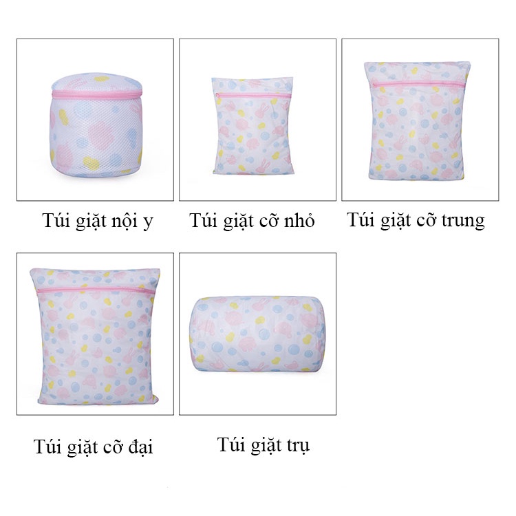 [RẺ VÔ ĐỊCH]Túi giặt đồ máy giặt set 5 chiếc, túi lưới giặt quần áo lót tiện lợi,chắc chắn