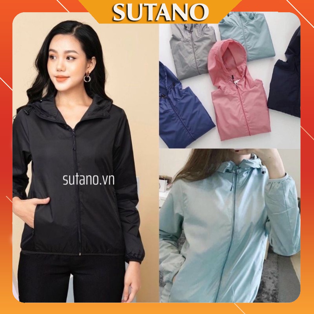 Áo gió nữ SUTANO- áo khoác gió hai lớp vải dù lót lưới chống nước hàng cao cấp A462