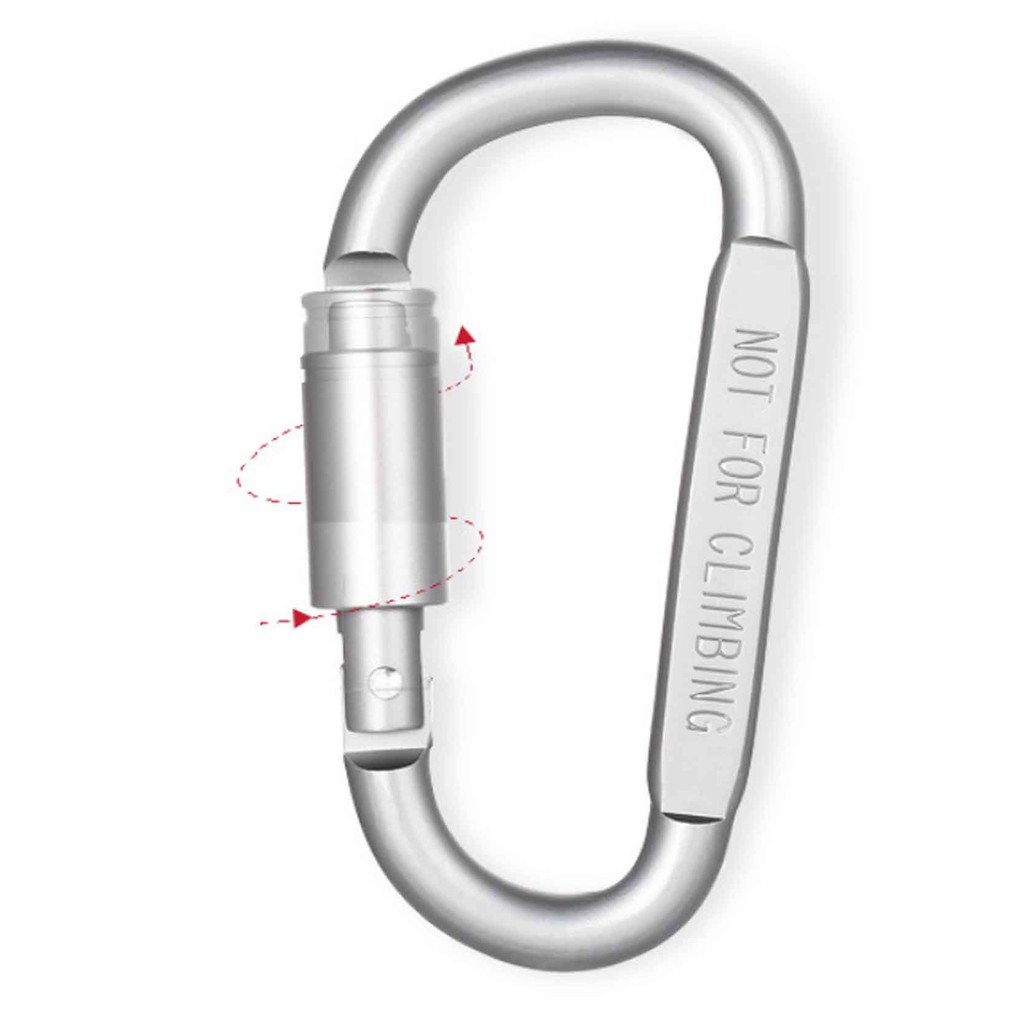 Móc khóa nhôm 8CM, treo đồ, Siêu Cứng - Treo balo đi phượt đi du lịch
