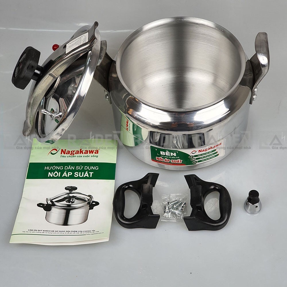 Nồi áp suất nấu gas Nagakawa NAG1441/ NAG1451/ NAG1471 dung tích 4 Lít/ 5 Lít/ 7 Lít