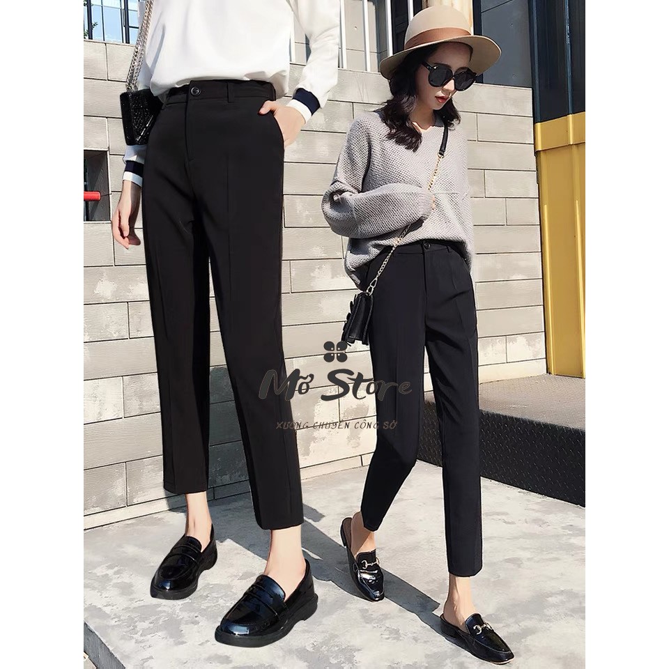Quần tây công sở kiểu mới [HÀNG VNXK] chất tuyết mưa - 2 màu đen xanh than - Đi học đi làm cực xinh | BigBuy360 - bigbuy360.vn