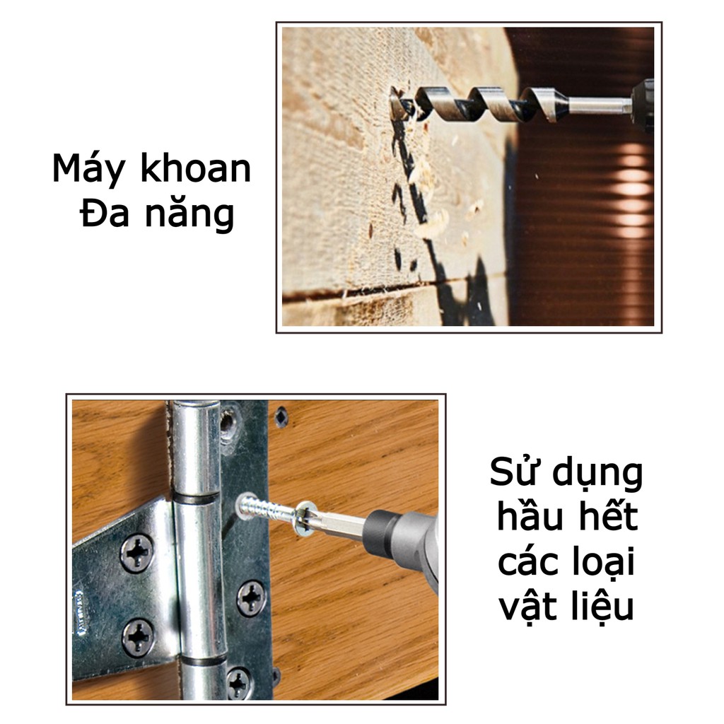 Máy khoan pin bắt vít đa năng không chổi than đầu 10mm autolock Khaison (màu xanh lá)