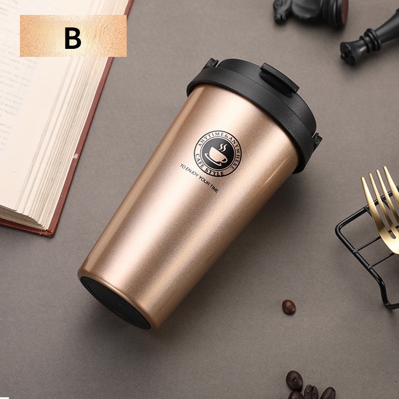Ly giữ nhiệt 500ml ly coffee inox 304,bền đẹp pha cà phê giữ nhiệt đến 8h chống tràn trà cafe Xách tay ngoài trời