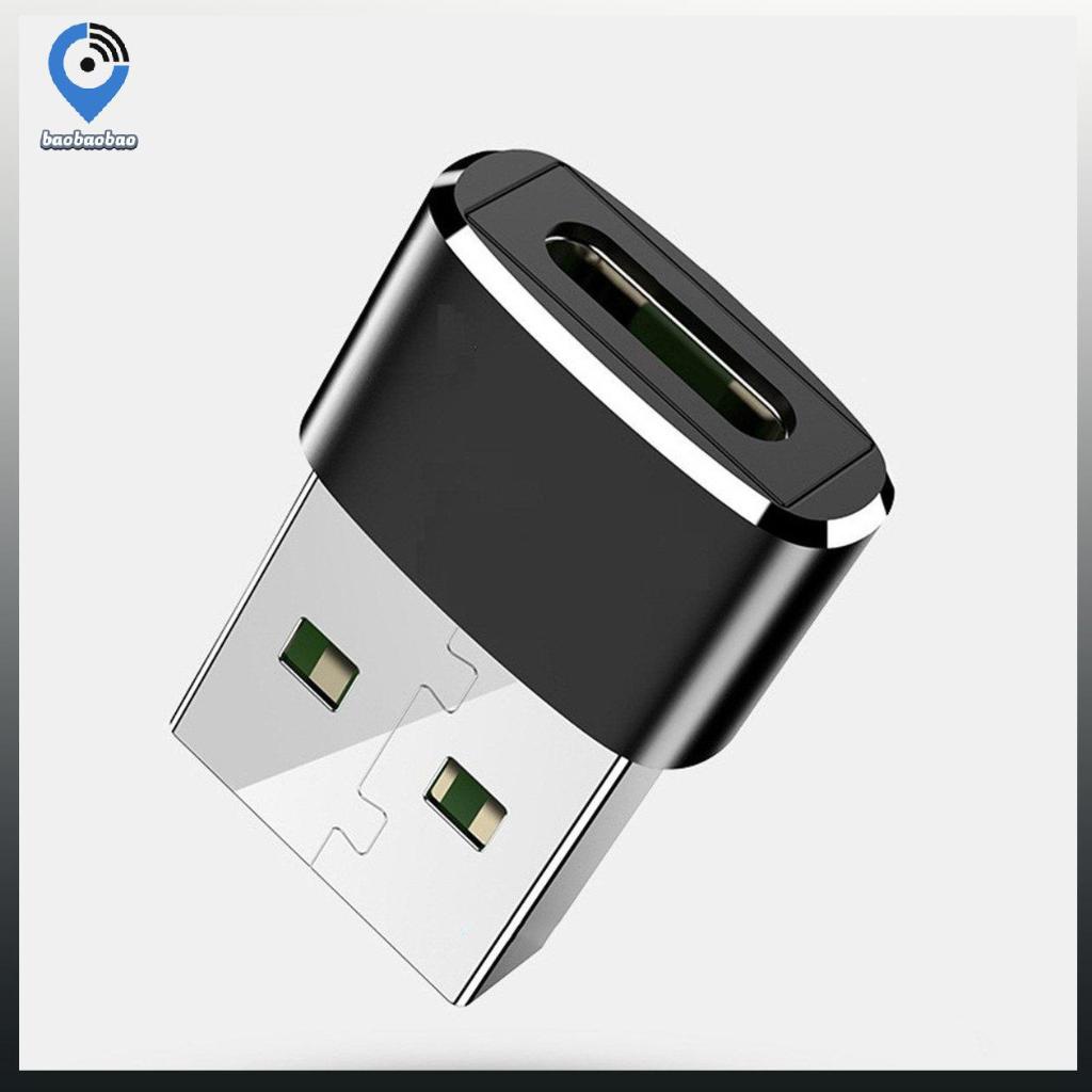 Universal USB C 3.1 Type C Female to USB 3.0 Type A Male Port Converter Adapter black OPP bag portable lightweight design