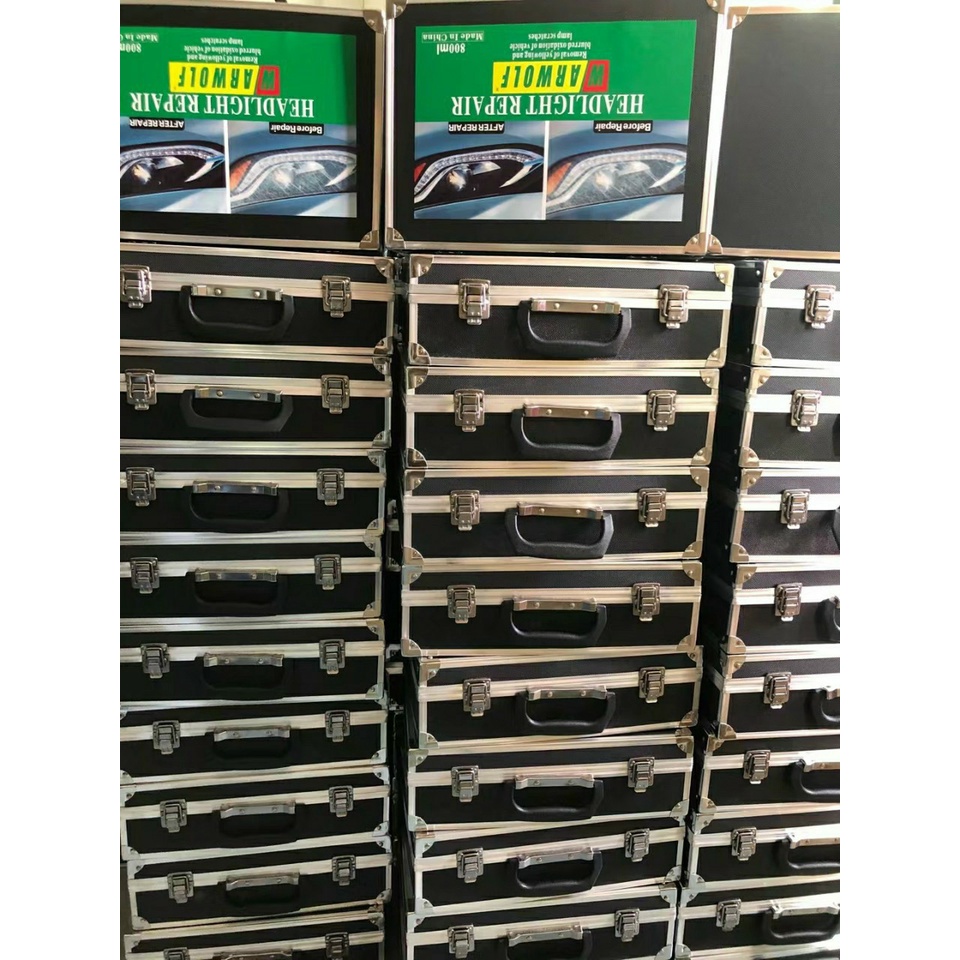 Bộ máy đánh bóng đèn pha ô tô con tặng kèm 1 lọ dung dịch 800ml