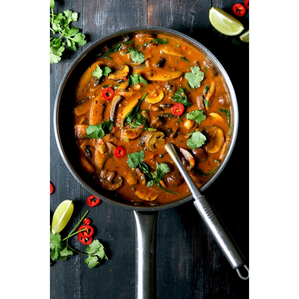 Cà Ri Nấm 3 Phút (Cà Ri Chay) Ông Chà Và 200g - Hâm Nóng 3 Phút - Phần Ăn Hoàn Chỉnh Cho 1-2 Người (Vegetarian Curry)