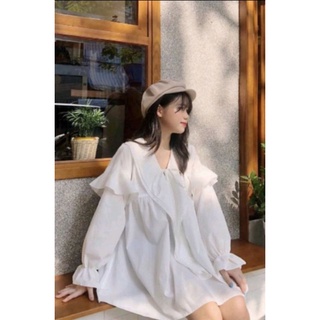 Đầm trắng babydoll .