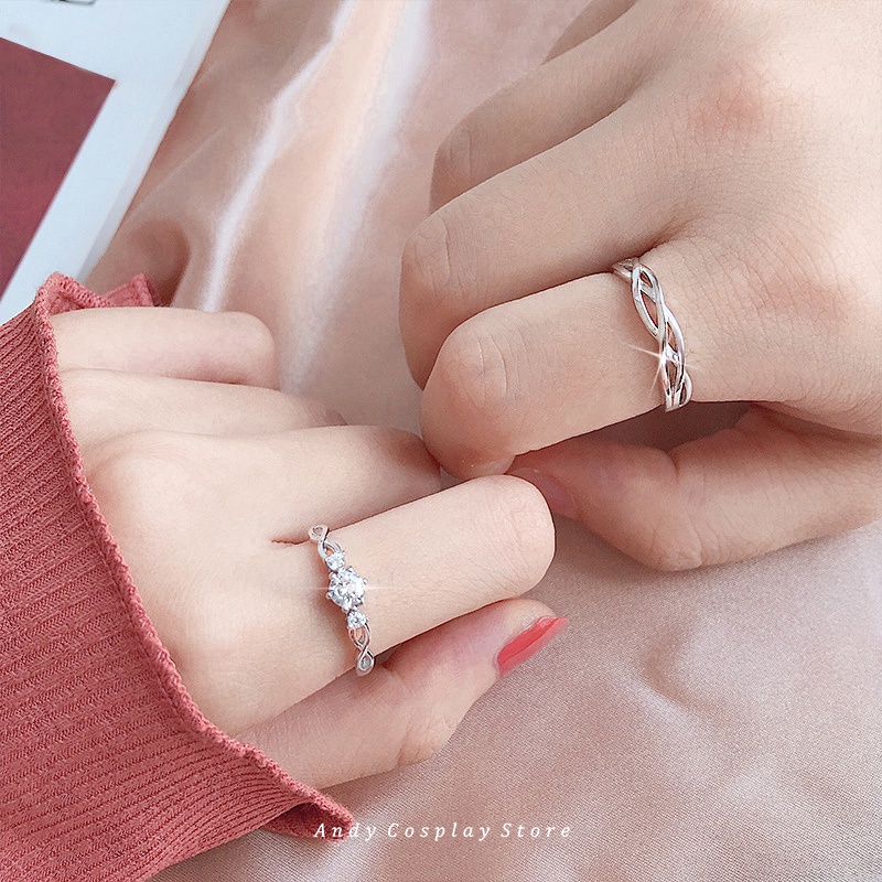 [CÓ SẴN] Nhẫn đôi bạc nhẫn cặp bạc