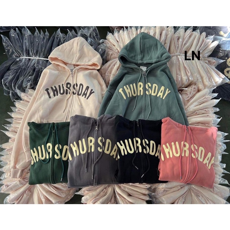 Áo khoác nỉ THURSDAY mũ 2 lớp TH6