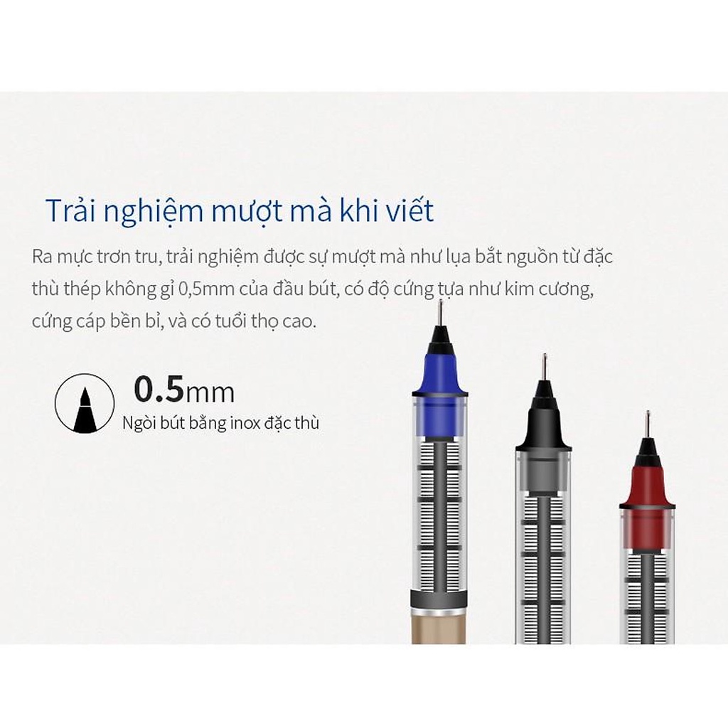 (Hộp 12 Cái) Bút Ký, bút Viết nét 0.5mm Mực Nước gel 3 Màu-BAOKE/BK111
