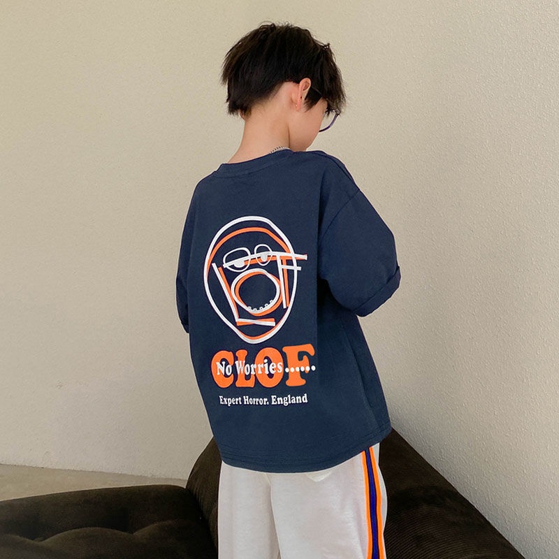 Áo Thun 100% Cotton Tay Ngắn Thời Trang Mùa Hè Dành Cho Bé Trai