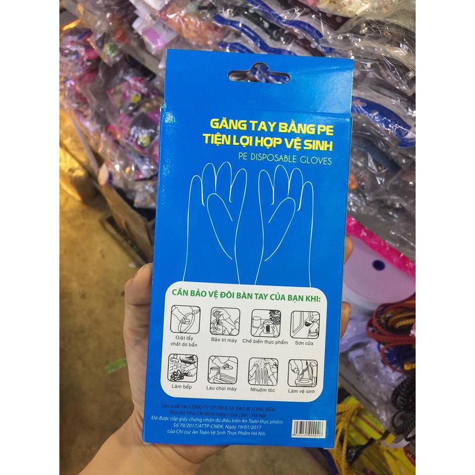 Hộp găng tay nilong vệ sinh,