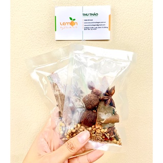Combo 5 gói gia vị thảo mộc nấu phở bò, phở gà chuẩn vị (6 nguyên liệu) - Tặng kèm túi lọc