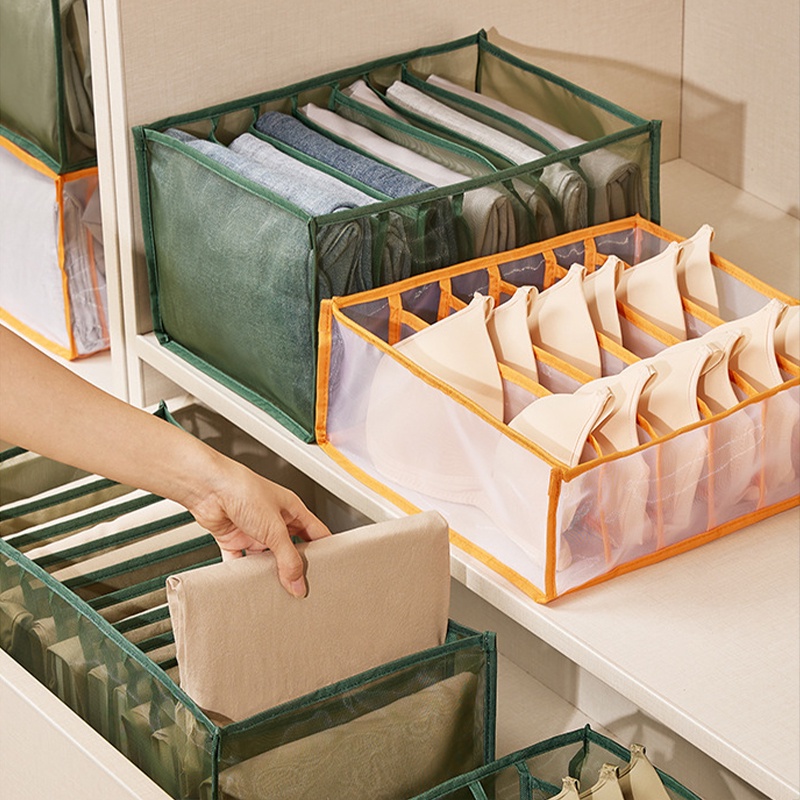 Túi Vải Đựng Quần Áo Chia Ngăn, Hộp Đựng Đồ Lót Tất Vớ Tiện Dụng, Túi Vải Nhiều Ngăn, Khay Đựng Đồ Lót