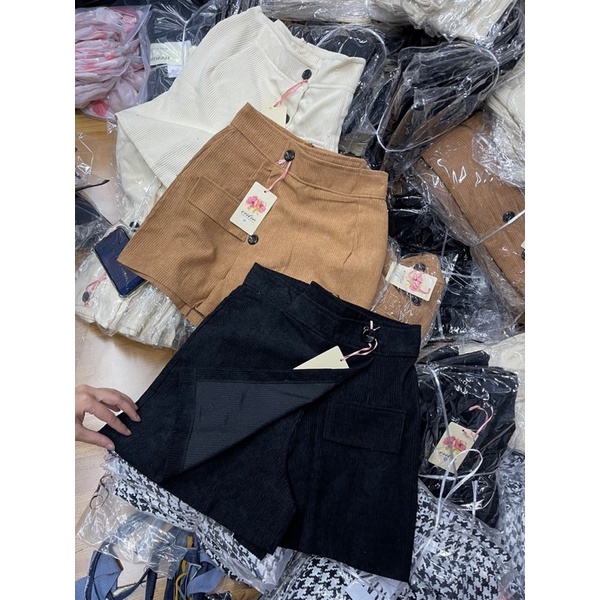 QUẦN SOOC GIẢ CHÂN VÁY NHUNG TĂM CẠP CAO VẠT CHÉO GIÁ RẺ | BigBuy360 - bigbuy360.vn