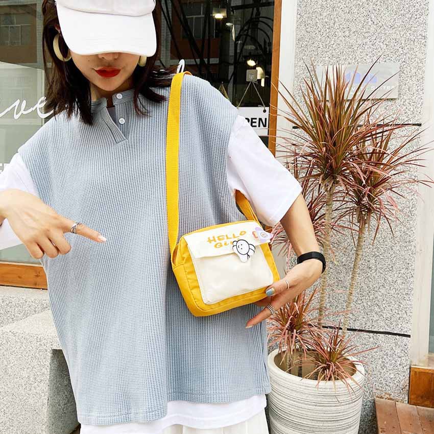 Túi đeo chéo nữ Hello Girl phong cách Hàn Quốc (T1020), túi đeo nữ thời trang rất dễ thương